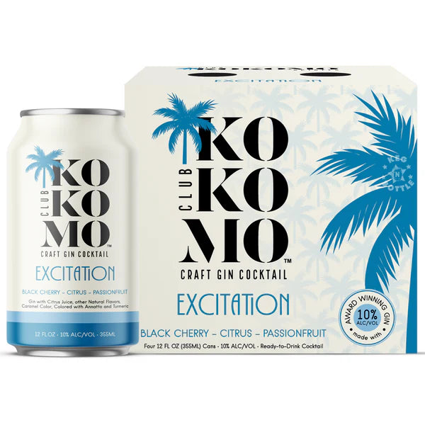 Club Kokomo - Excitation Craft Gin Ready to Serve Cocktail (4 pack)