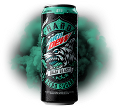 Mountain Dew Mtn Malt Beverage, Zero Sugar, Hard, Baja Blast 24 Fl Oz