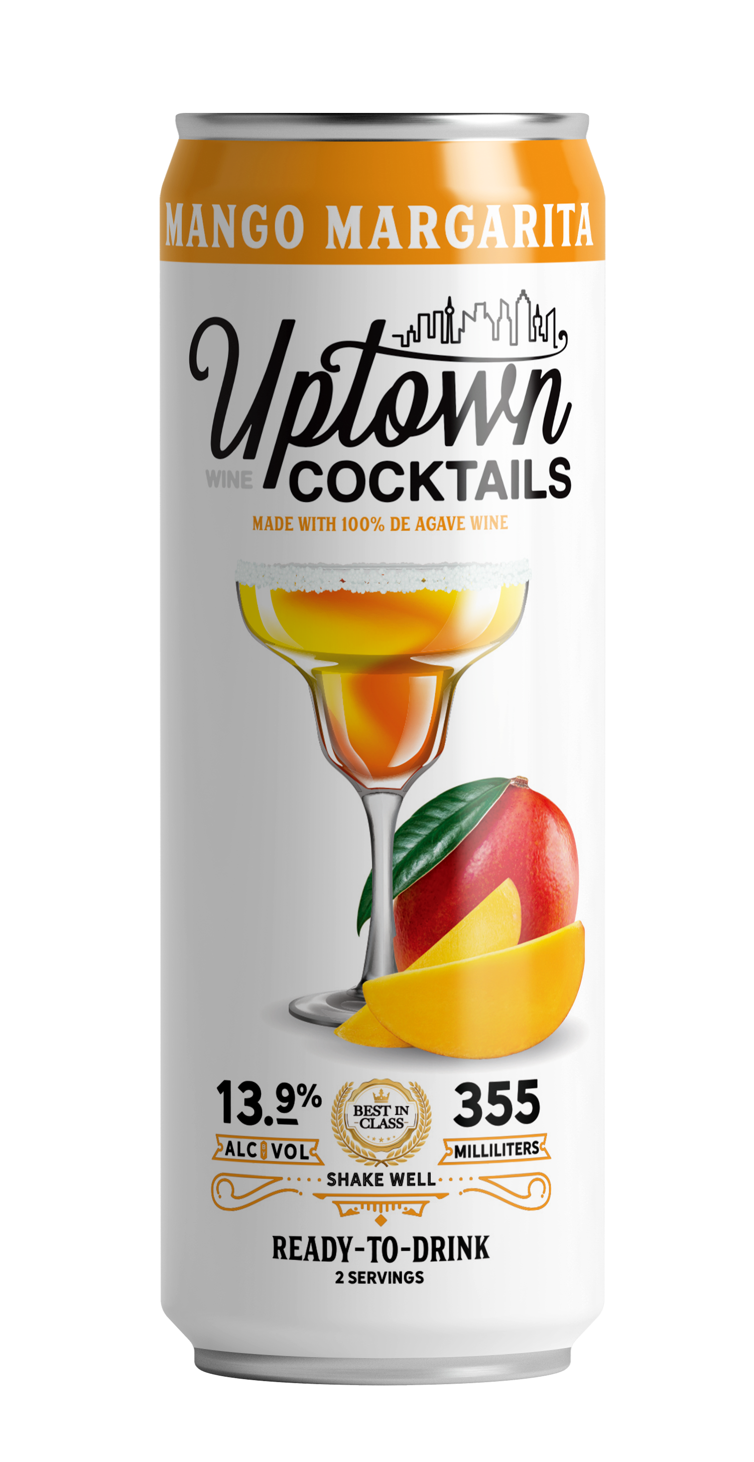 Uptown Cocktails Mango Margarita Single Can 355ml