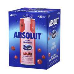 Absolut / Ocean Spray Sparkling Vodka Cranberry (4x355ml)