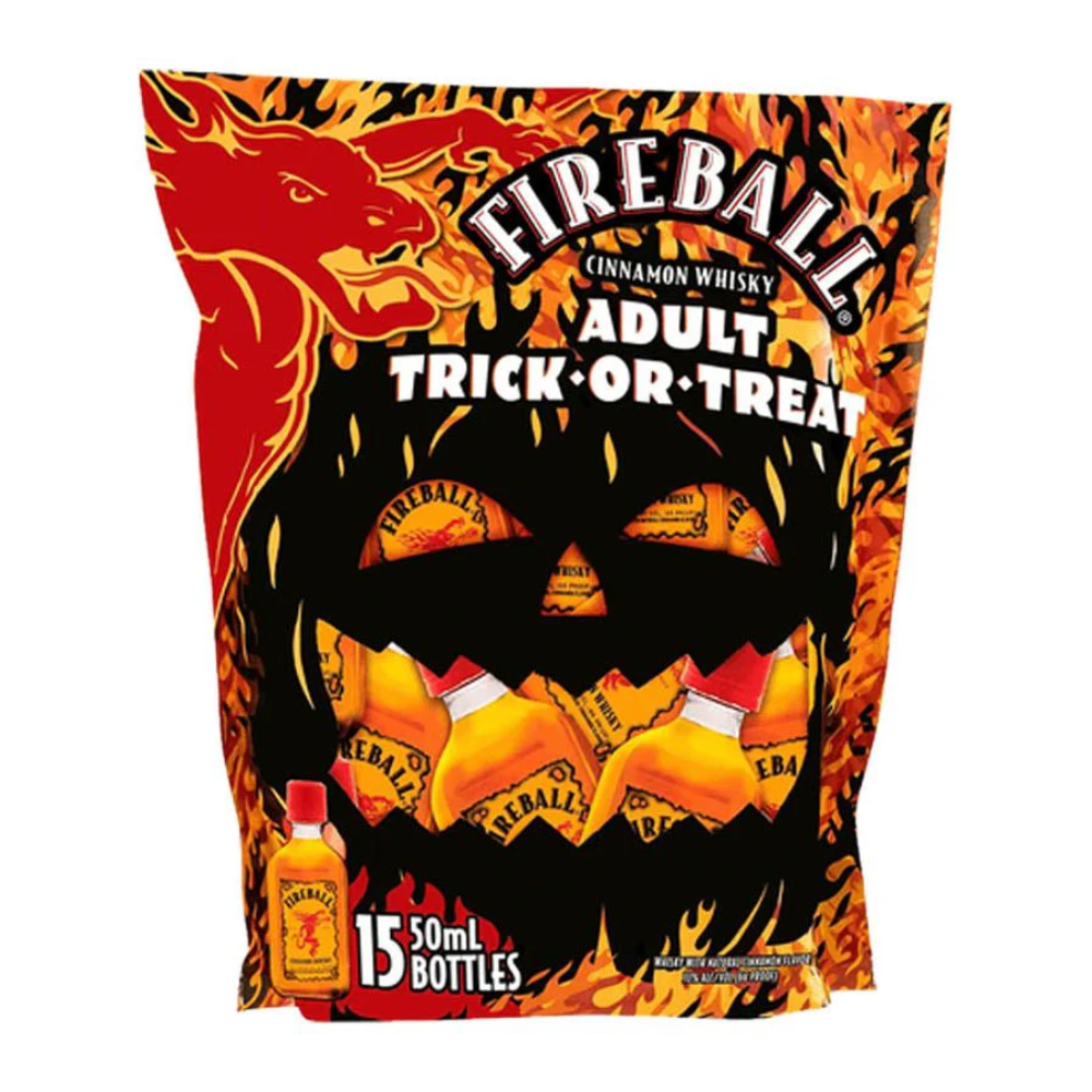 Fireball Cinnamon Whiskey Adult Trick Or Treat Bag (15 shots x 50ml)