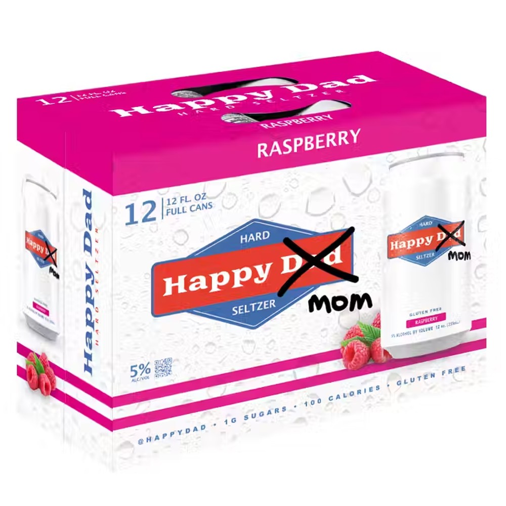 Happy Dad "Happy Mom" Raspberry Hard Seltzer (12pk)