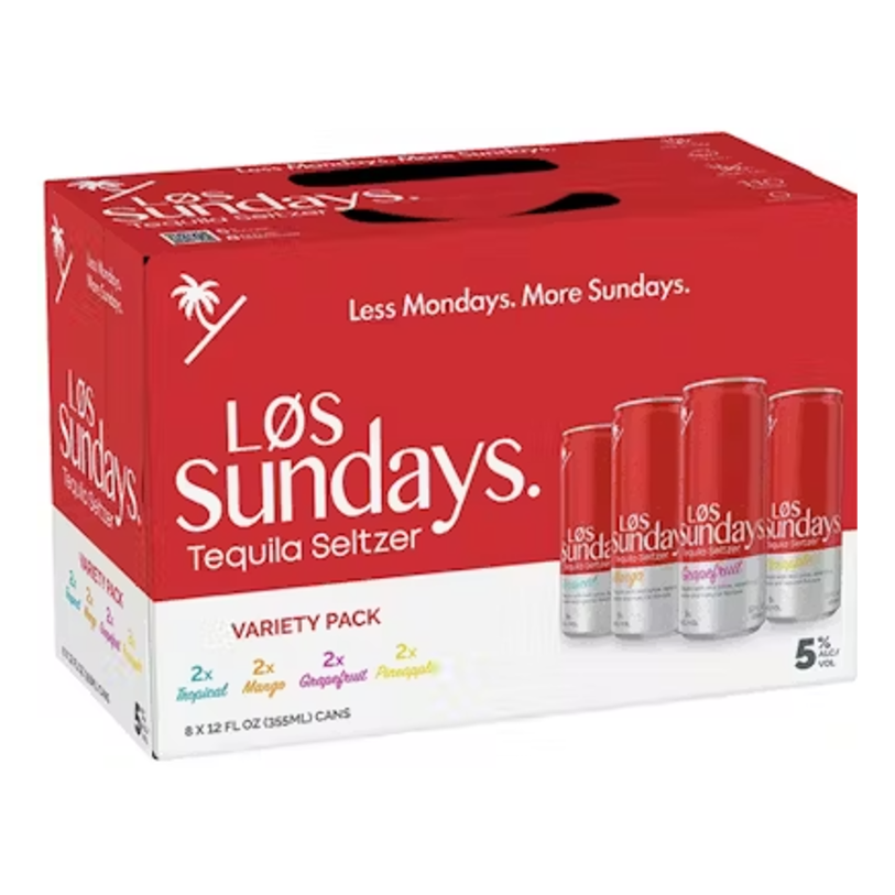 Los Sundays Tequila Seltzer Variety Pack (8x355ml)