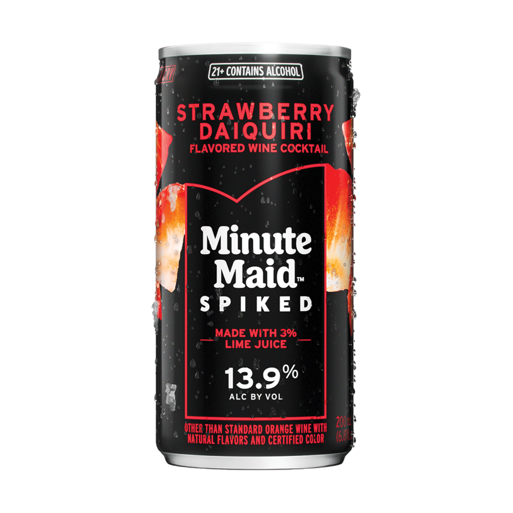 Minute Maid Spiked Strawberry Daiquiri Flavored Wine Cocktail (200ml Can)