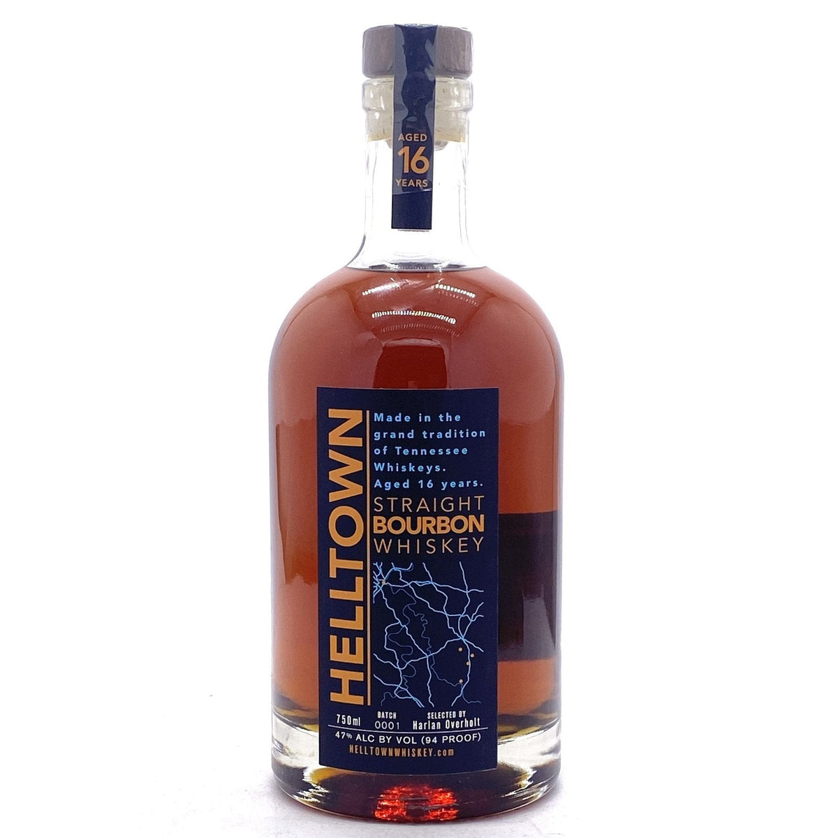 Helltown 16 Year old Straight Bourbon Whiskey 750ml