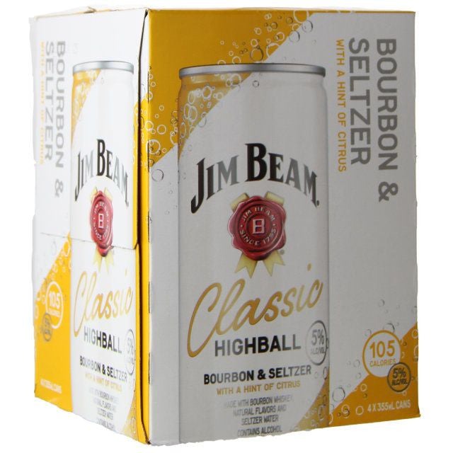 Jim Beam Classic Bourbon & Seltzer 4 Pack 12oz