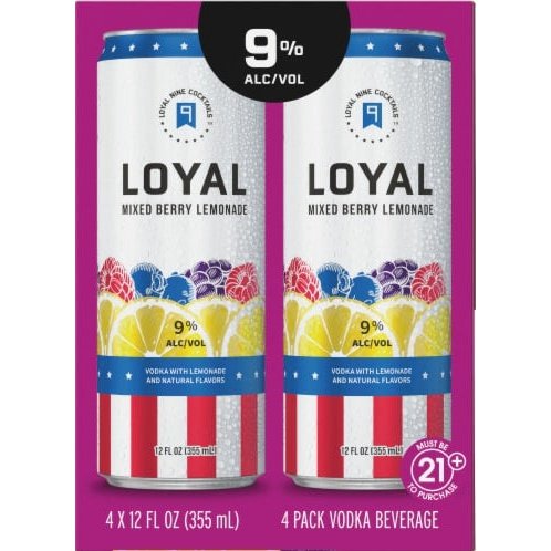 Loyal Nine Mixed Berry Lemonade Cocktail 4pk