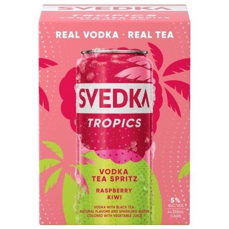 Svedka Tropics Raspberry Kiwi Vodka Tea Spritz 4pk