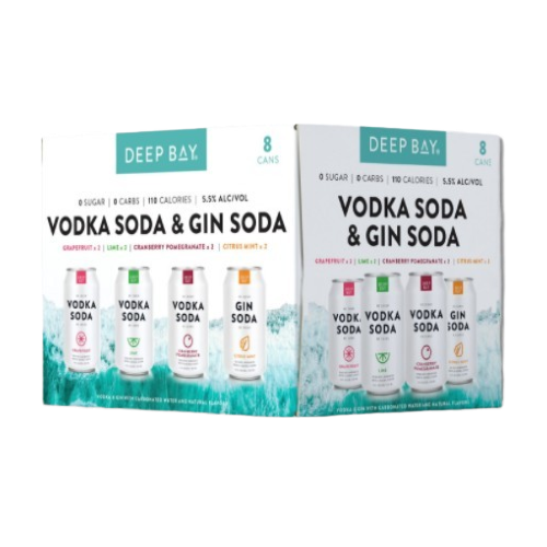 Deep Bay Vodka & Gin R.T.D Cocktail Variety Pack (8)