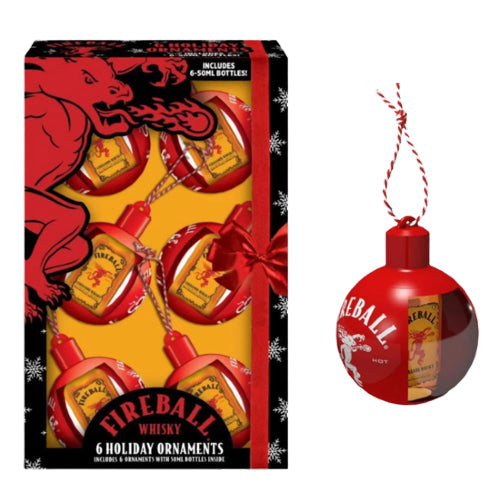 Fireball Holiday Ornament Gift Set (6x50ml)