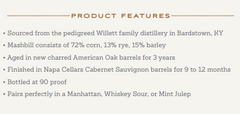 Amador Double Barrel Bourbon Whiskey Finished in Cabernet Sauvignon Barrels (750ml) 
