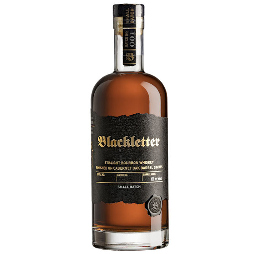 Blackletter Straight Bourbon Whiskey Finished on Cabernet Oak Barrel Staves (750ml)