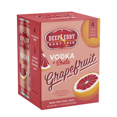 Deep Eddy Ruby Red Grapefruit Vodka + Soda (4pk)