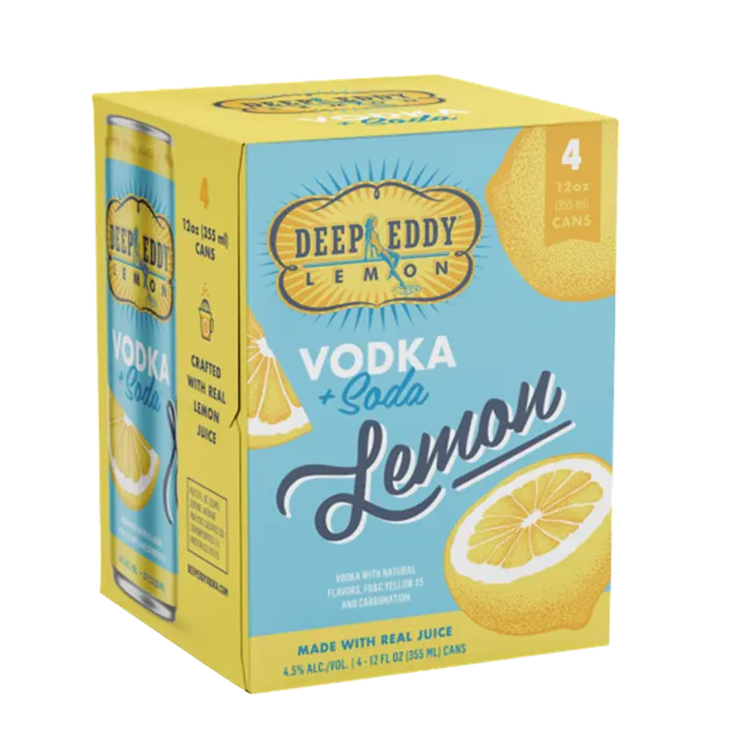 Deep Eddy Lemon Vodka + Soda (4pk)