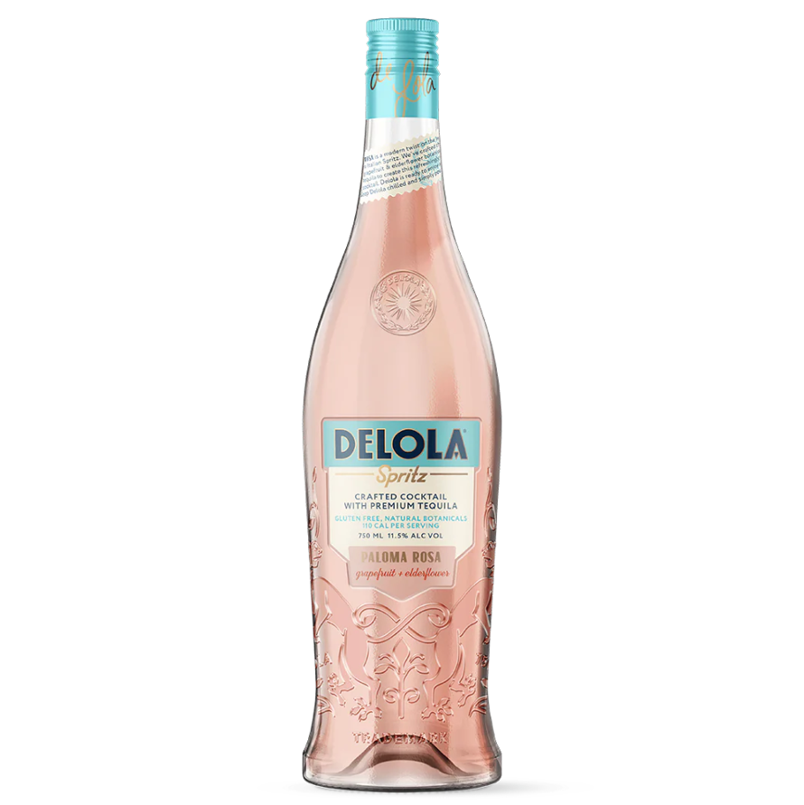 Delola Spritz Paloma Rosa Grapefruit + Elderflower Cocktail with Tequila by Jennifer Lopez (750ml)
