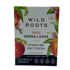 Wild Roots Peach Vodka Soda (4pk) 