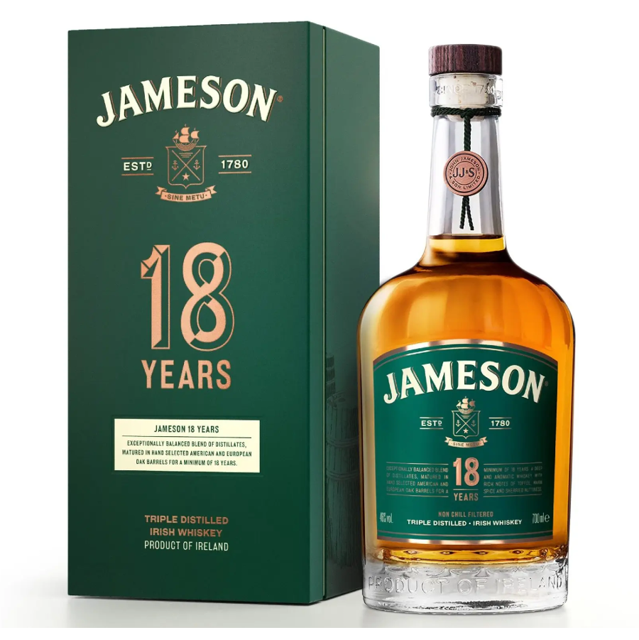 Jameson 18 Years Triple Distilled Irish Whiskey 92 Proof (750ml)