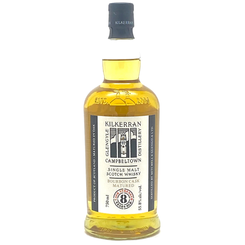 Kilkerran Bourbon Cask Matured Cask Strength 8 Years Old Single Malt Scotch Whisky (750ml)