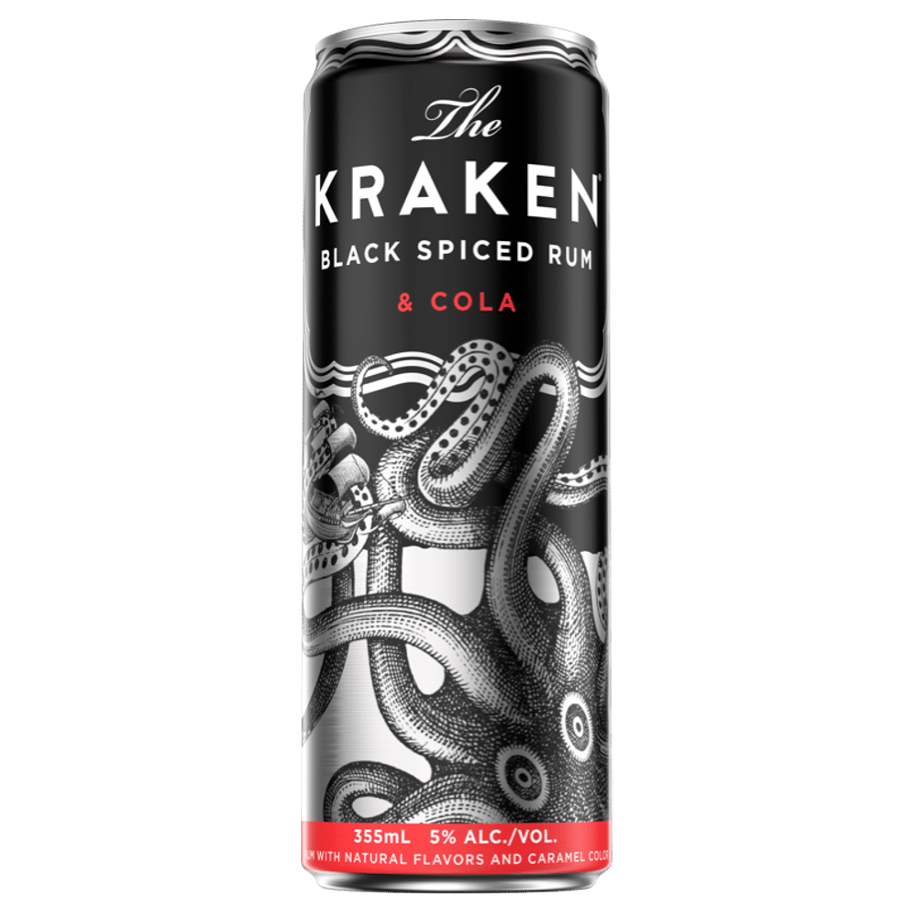 The Kraken Black Spiced Rum & Cola Cocktails (4pk)