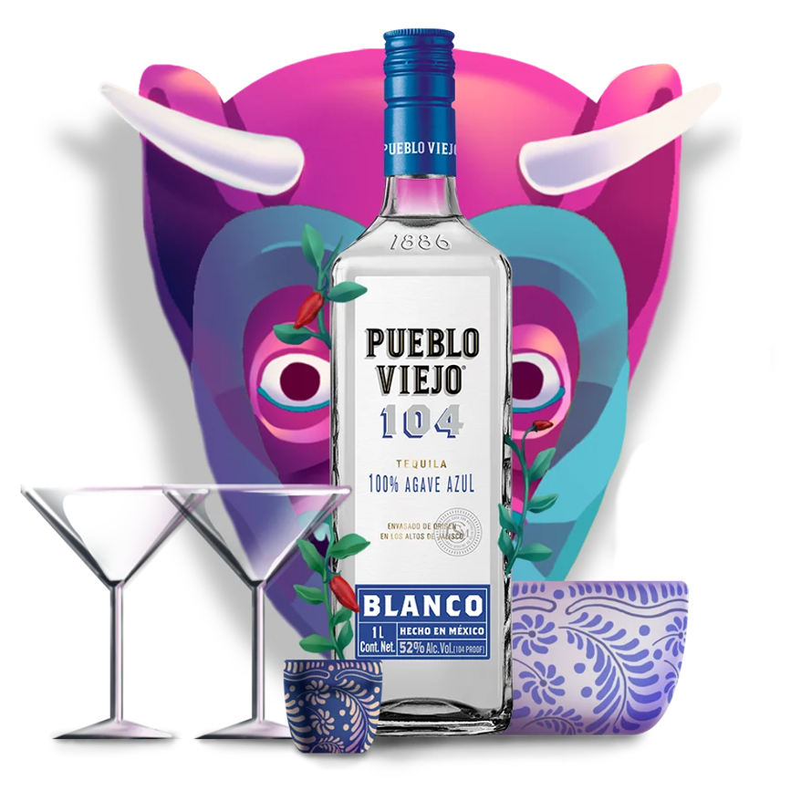 Pueblo Viejo Blanco Tequila (750ml)