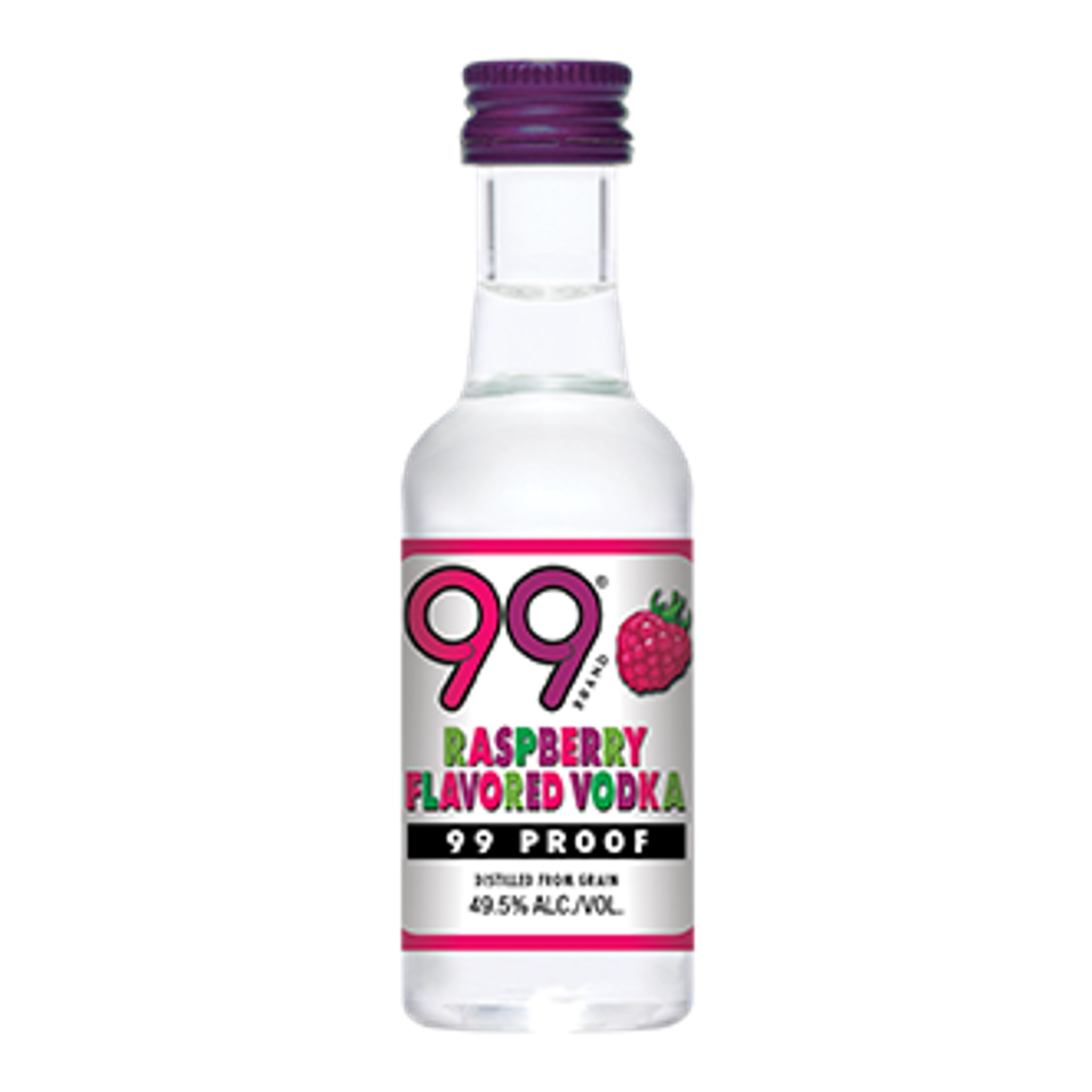 Red Raspberry Alcohol 99 Brand Raspberries Flavored Vodka Liqueur (12x50ml) – Greatbooze