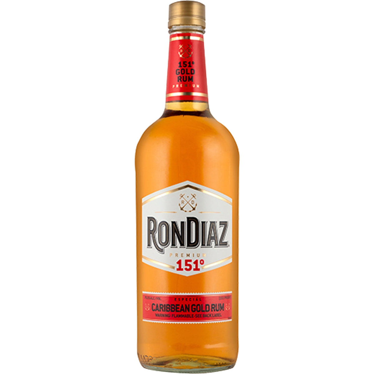 Ron Diaz 151 Proof Caribbean Gold Rum (1L)