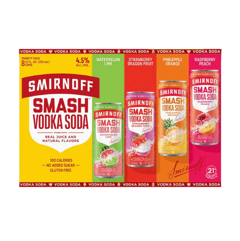 Smirnoff Smash Vodka Soda (8x355ml)