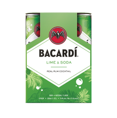 Bacardi Cocktail Lime and Soda (4pk) 